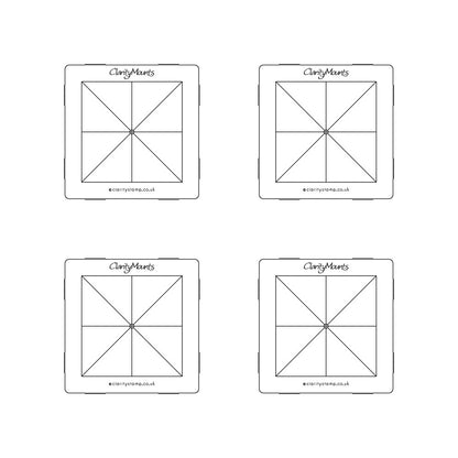 4" x 4" Clarity Mega Mounts Set of 4