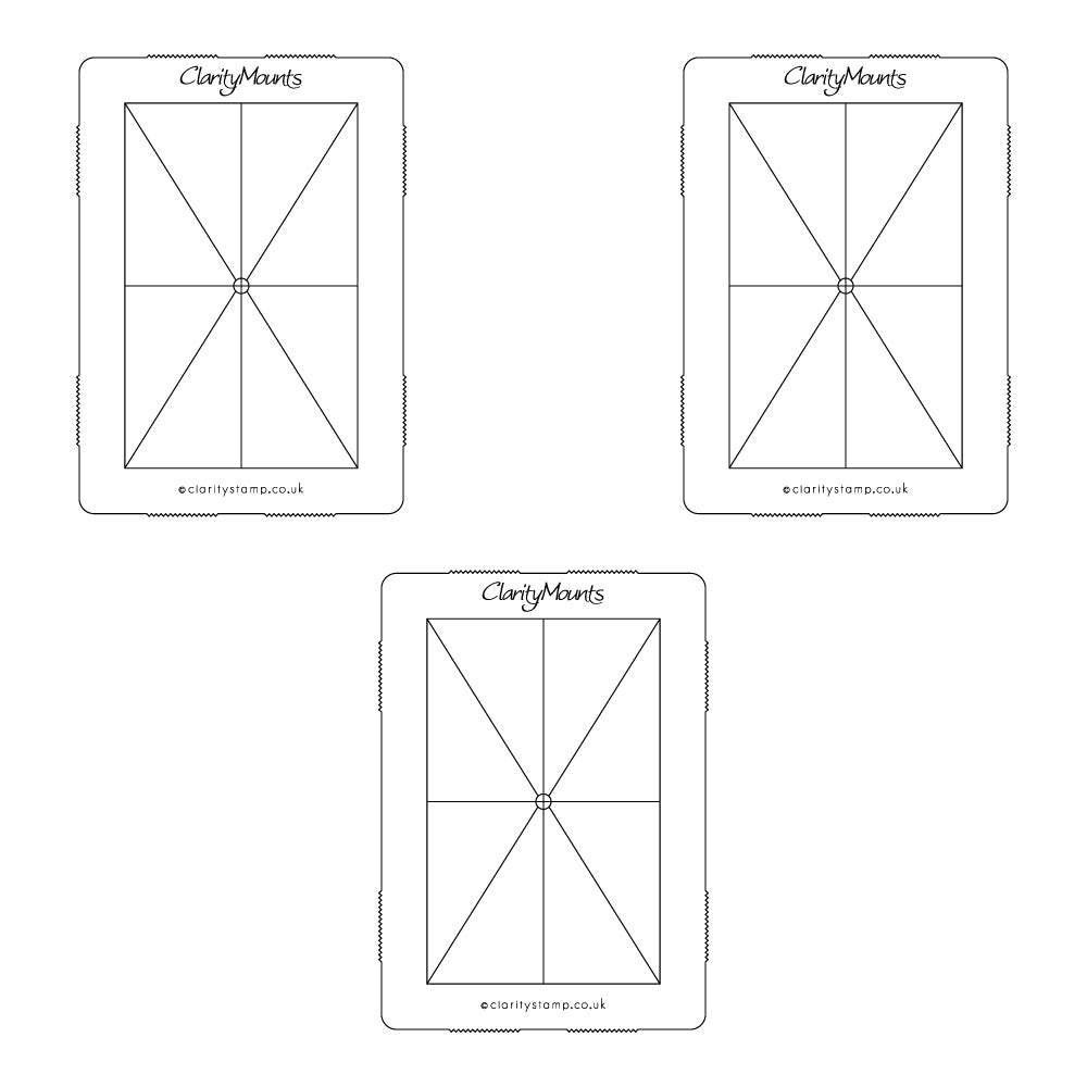 7" x 5" Clarity Mega Mounts Set of 3