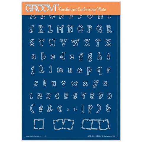 Groovi Plates A5 Square - 'Jayne's Agapanthus' Embossing Plates For Parchment Craft, Set Of 2