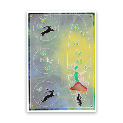 Fairy Daydream Round A5 Square Groovi Plate