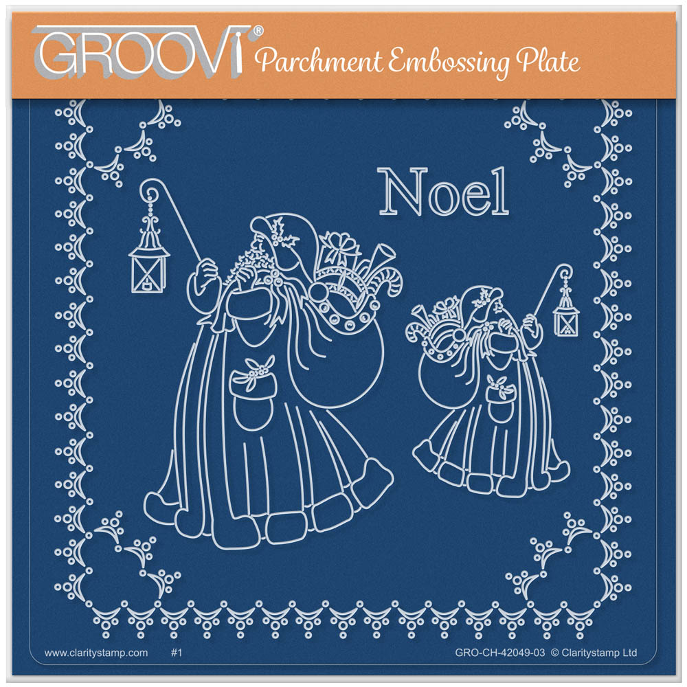 Linda's Father Christmas - Christmas Treasures (Set 3) A5 Square Groovi Plate