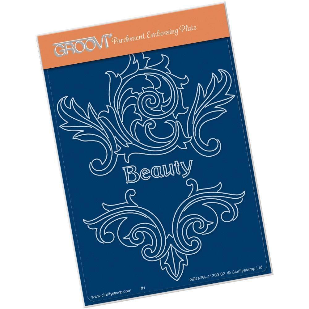 Beauty Filigree Swirls A6 Groovi Plate