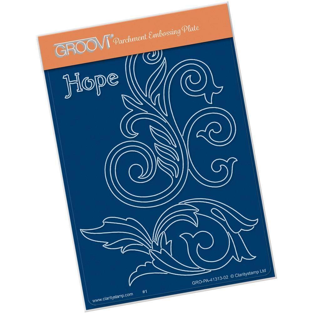 Hope Filigree Swirls A6 Groovi Plate