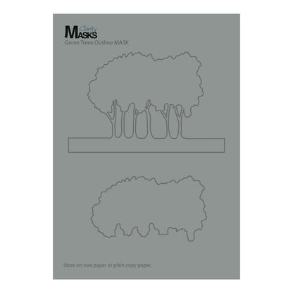 Grove Trees Outline A6 Clarity Mask
