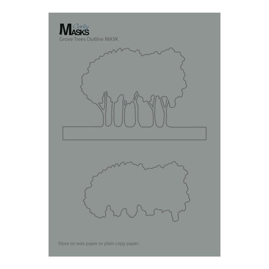 Grove Trees Outline A6 Clarity Mask
