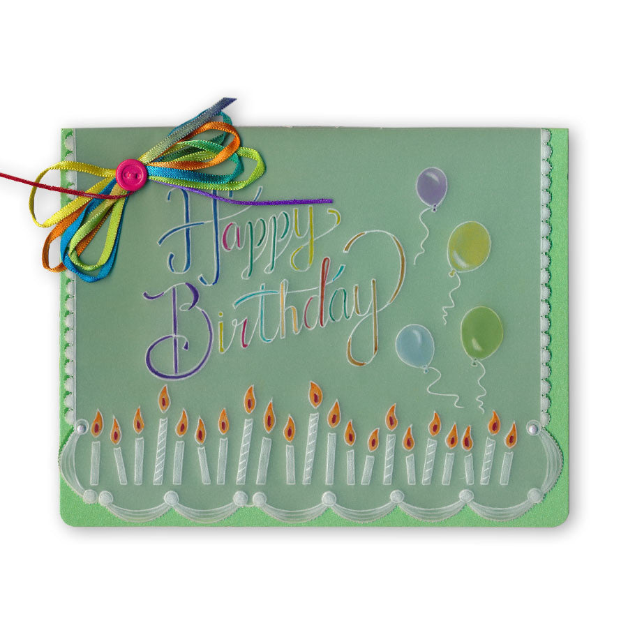 Happy Birthday A5 Square Groovi Plate