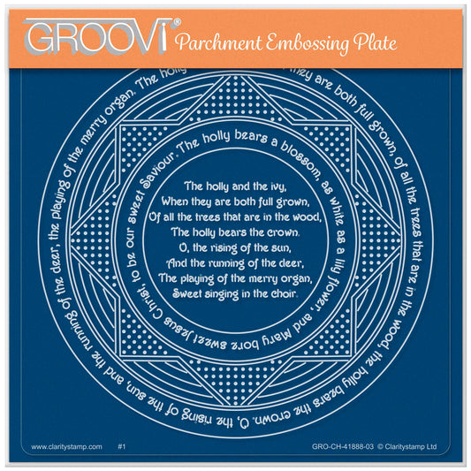 Linda's The Holly & the Ivy Nested Wraps - Christmas Treasures A5 Square Groovi Plate