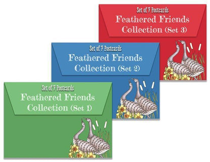 Colouring Postcards - Feathered Friends Collection Sets 1, 2 & 3