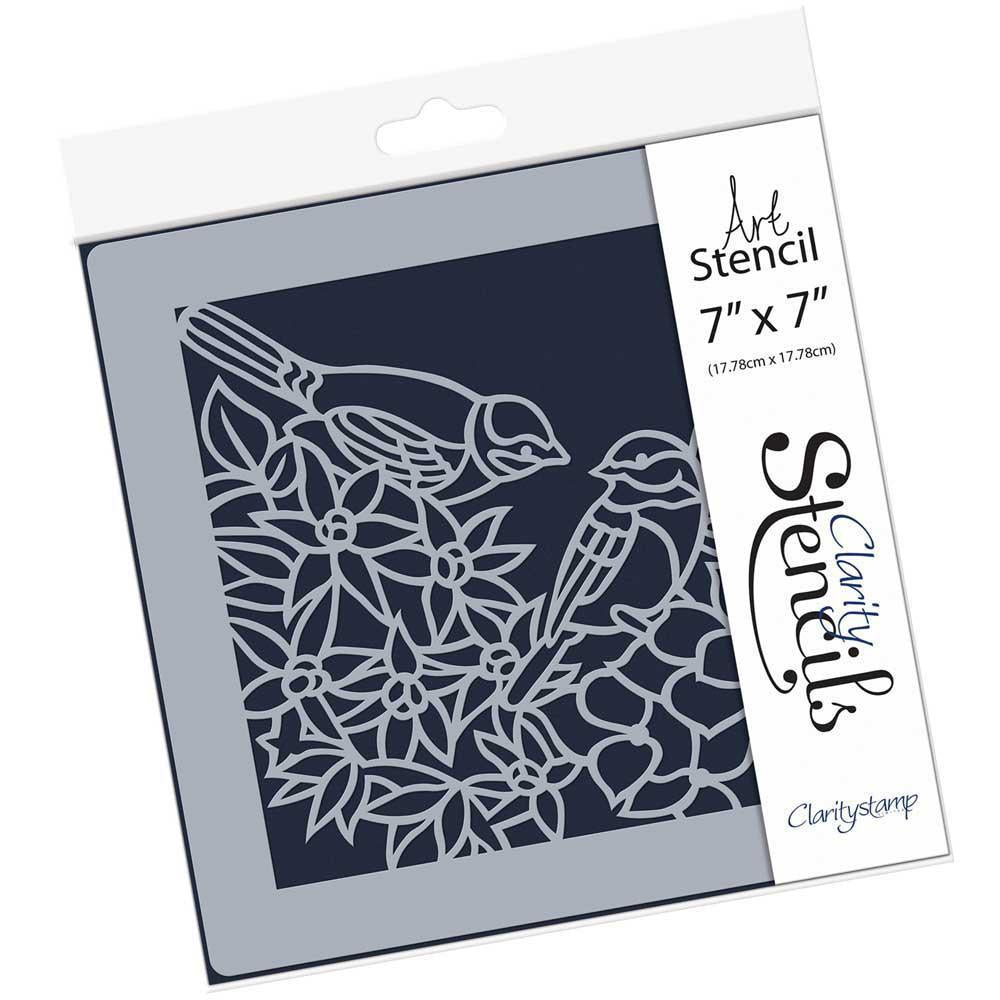 Love Birds 7" x 7" Stencil