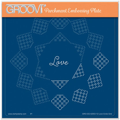 Josie's Love - Circular (Straight) Lace Duet A5 Square Groovi Grid