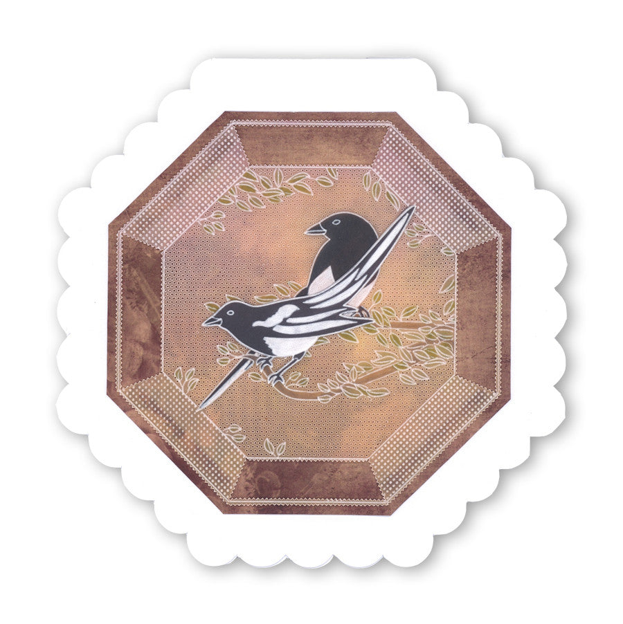 Magpies A6 Square Groovi Baby Plate Set