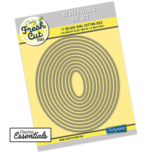 Nested Ovals Die Set Clarity Fresh Cut Dies