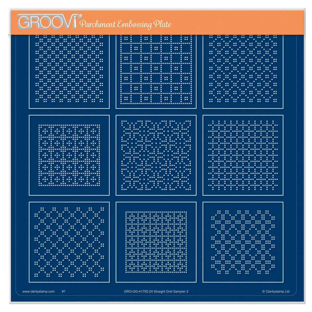 Josie's Straight Embossed Patterns 2 A4 Square Groovi Plate