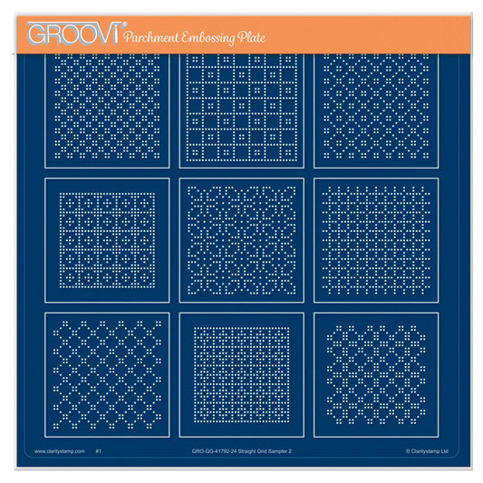 Josie's Straight Embossed Patterns 2 A4 Square Groovi Plate
