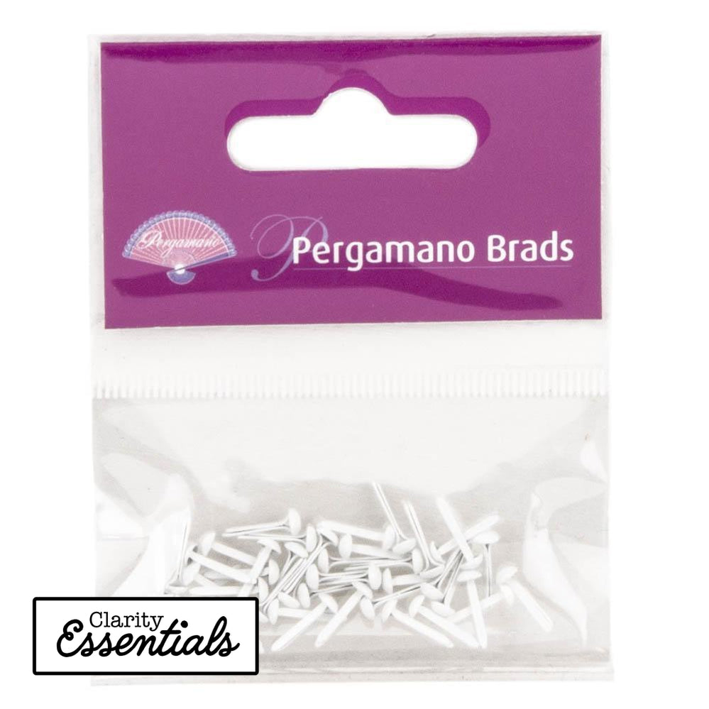 Pergamano Brads - White