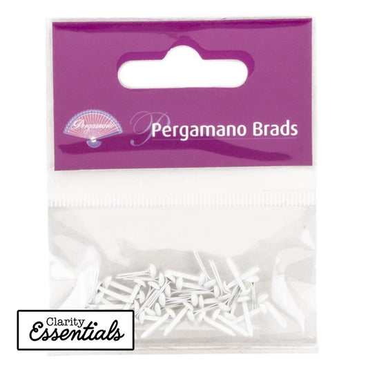 Pergamano Brads - White