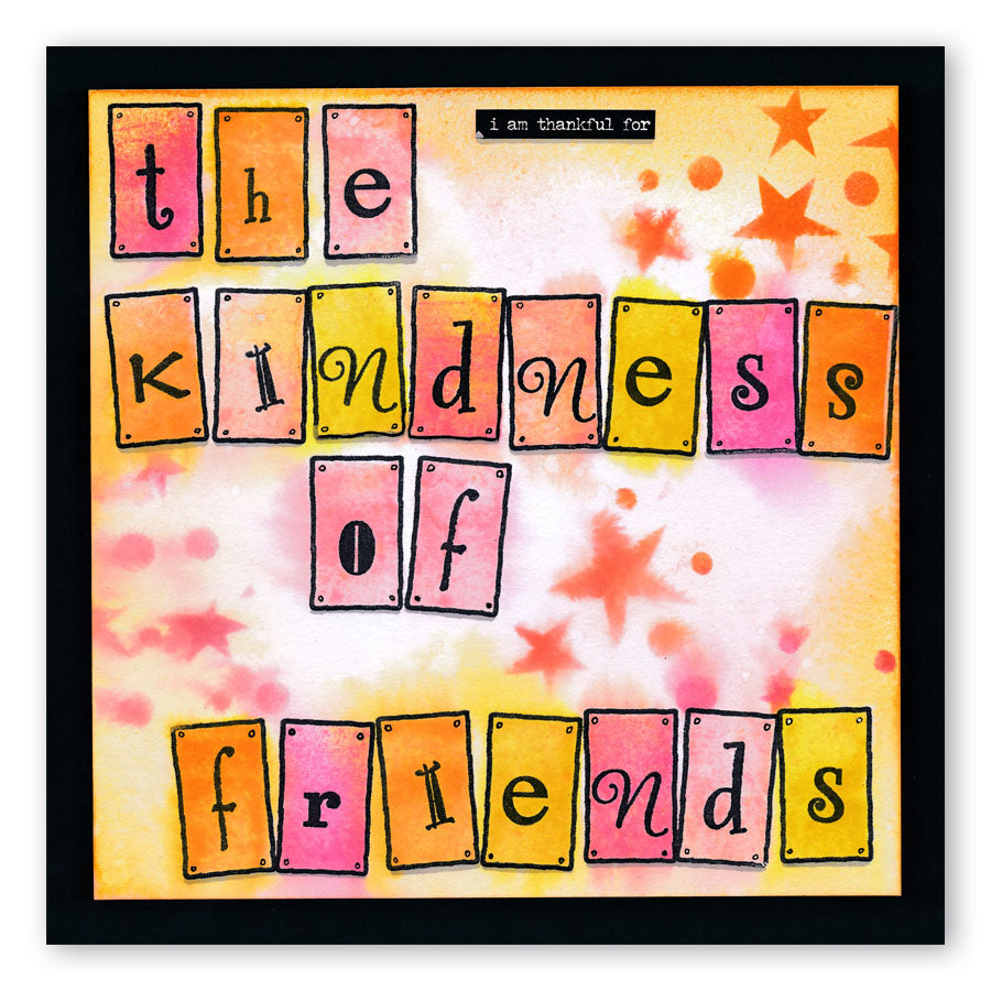 Tangle & Spots & Stars 4" x 4" Stencil Set