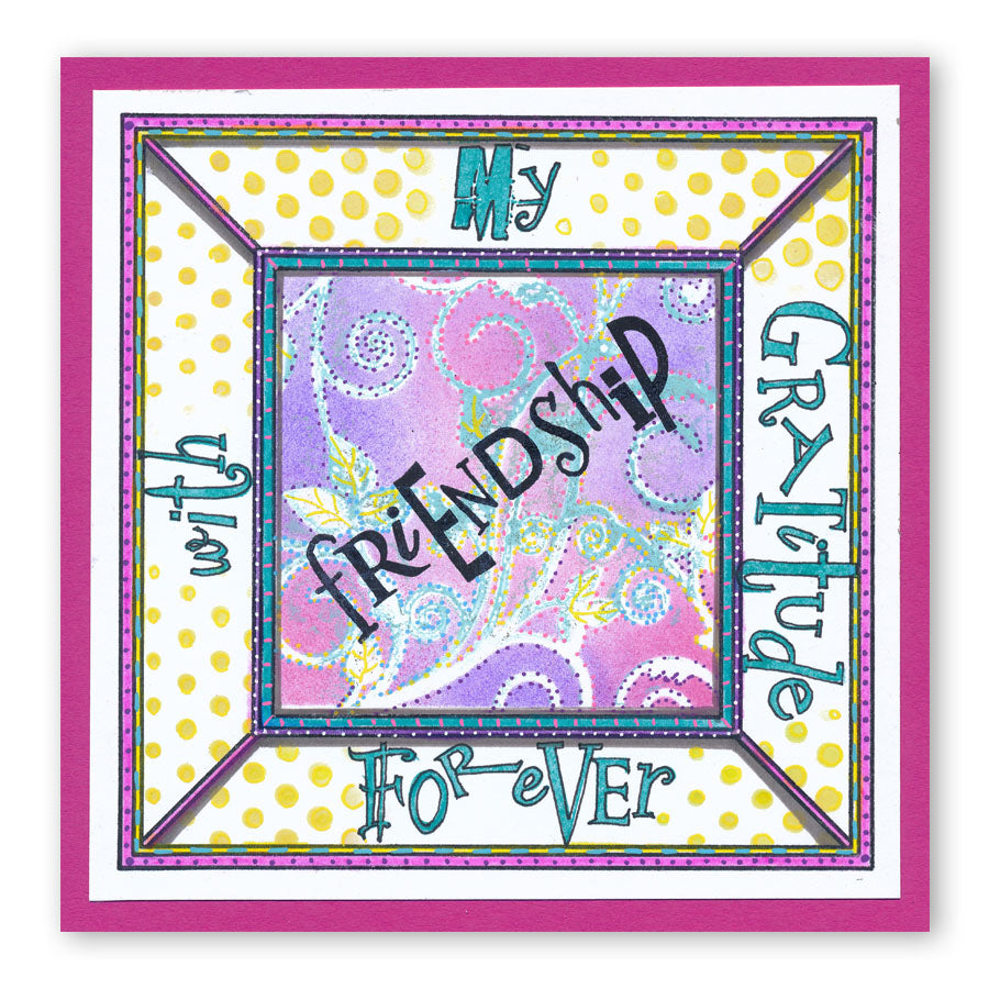 Leafy Swirl & Dotty Wave 4" x 4" Stencil Set