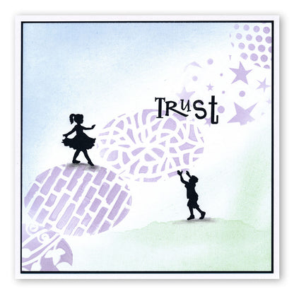 Tangle & Spots & Stars 4" x 4" Stencil Set