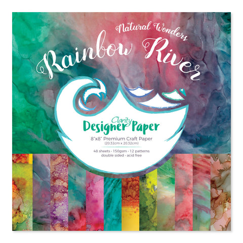 Rainbow River Designer Paper Pack 8" x 8"