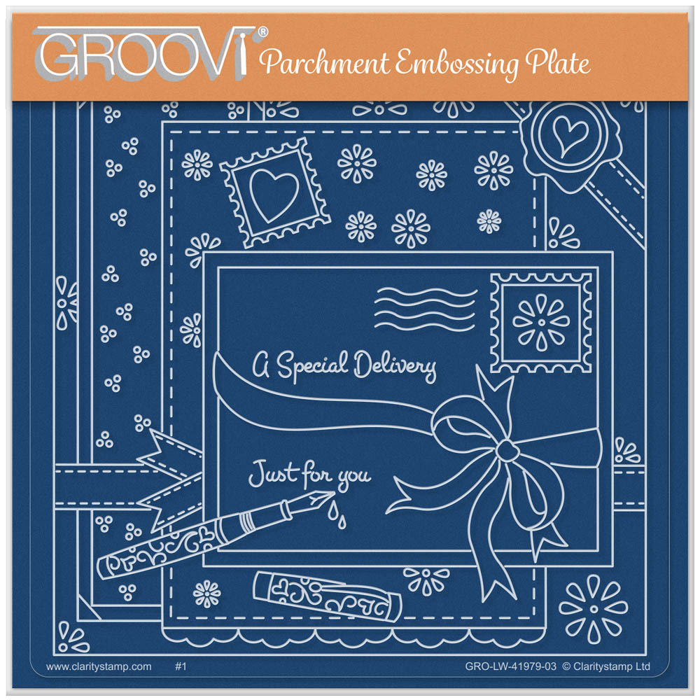 Linda's Special Delivery - Easy Layout A5 Square Groovi Plate (Set 1)