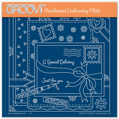 Linda's Special Delivery - Easy Layout A5 Square Groovi Plate (Set 1)