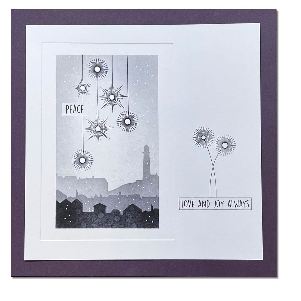 Kiss by Clarity - Build-a-Scene Star Flowers A6 Stamp Set