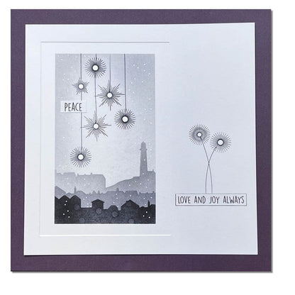 Kiss by Clarity - Build-a-Scene Star Flowers A6 Stamp Set