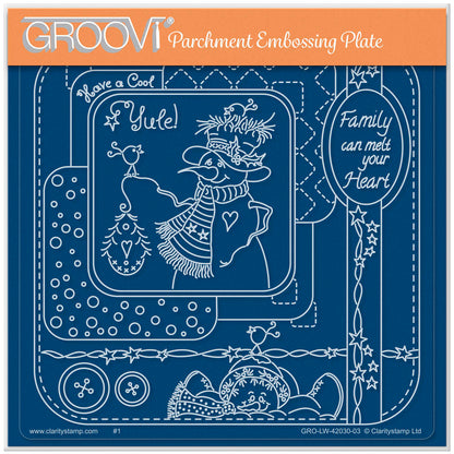 Linda's Cool Yule - Easy Layout A5 Square Groovi Plate (Set 1)