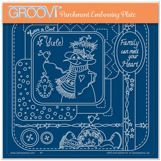 Linda's Cool Yule - Easy Layout A5 Square Groovi Plate (Set 1)
