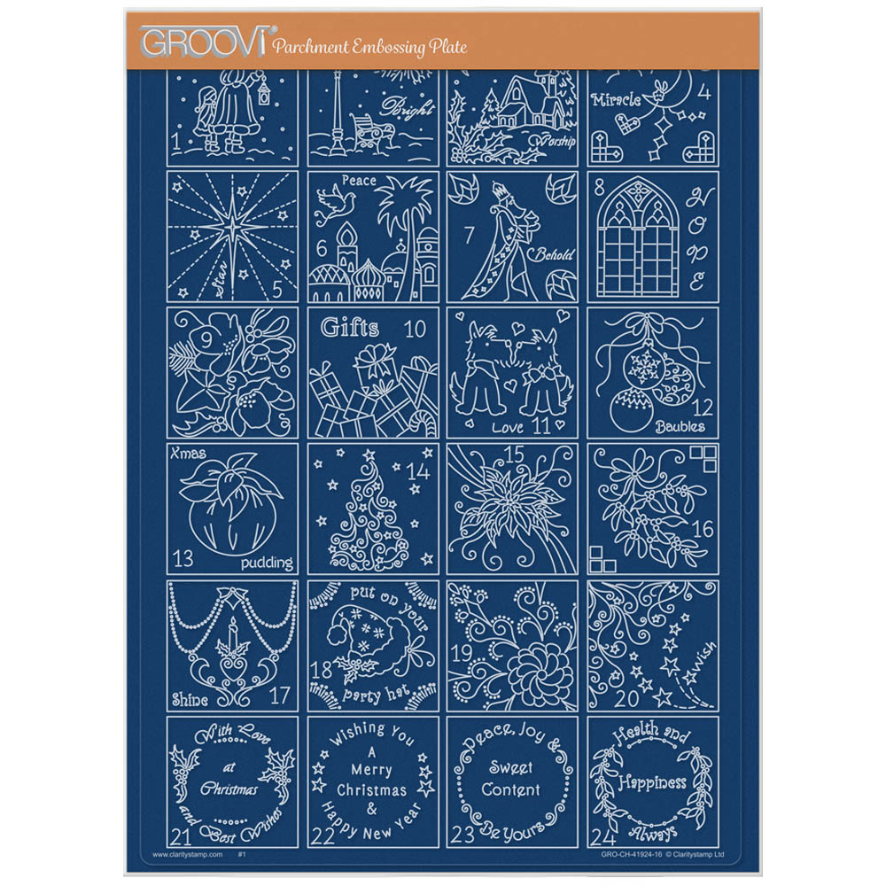 Linda Williams Christmas Treasures Advent A4 Groovi Plate