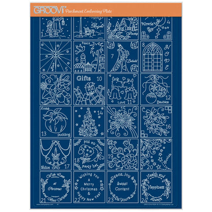Linda Williams Christmas Treasures Advent A4 Groovi Plate
