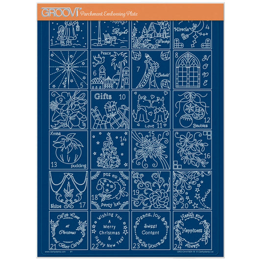 Linda Williams Christmas Treasures Advent A4 Groovi Plate