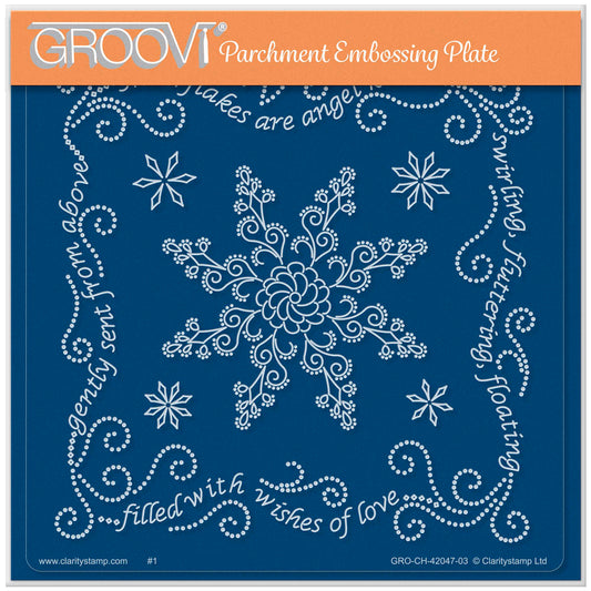 Linda's Snowflake Kisses - Christmas Treasures A5 Square Groovi Plate
