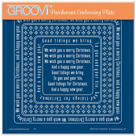 Linda's We Wish You a Merry Christmas Nested Wraps - Christmas Treasures A5 Square Groovi Plate