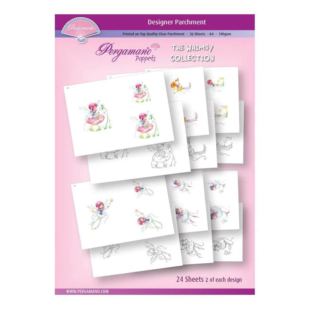 A4 Parchment Poppets Whimsy Collection Artwork by Marina Fedotova
