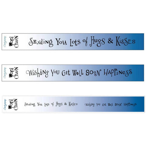 Hugs & Kisses & Get Well Soon Word Chain Stamp Collection